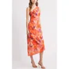 Chelsea28 Floral One-shoulder Sheath Dress In Pink Floral Multi