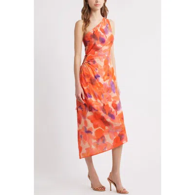 Chelsea28 Floral One-shoulder Sheath Dress In Pink Floral Multi