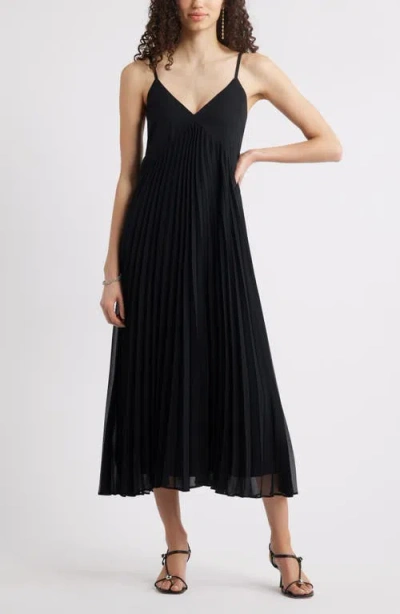 Chelsea28 Floral Pleated Sundress In Black