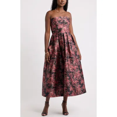 Chelsea28 Floral Print Strapless Maxi Dress In Multi