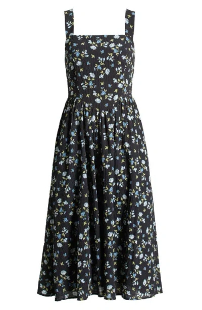 Chelsea28 Floral Sleeveless Fit & Flare Sundress In Light Blue Floral Multi