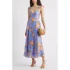 Chelsea28 Flutter Sleeve Maxi Dress In Purple