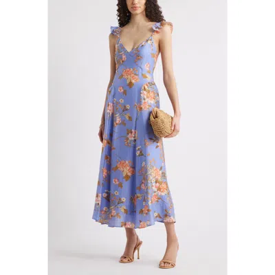 Chelsea28 Flutter Sleeve Maxi Dress In Purple