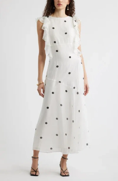 Chelsea28 Flutter Sleeve Maxi Dress In White