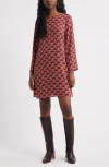 Chelsea28 Geo Print Shift Dress In Brown