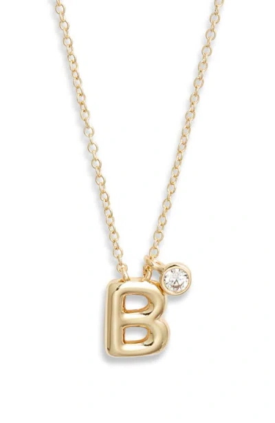 Chelsea28 Goldtone Initial Pendant Necklace