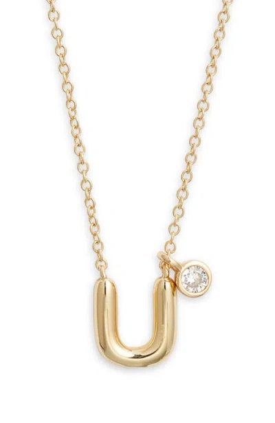 Chelsea28 Goldtone Initial Pendant Necklace