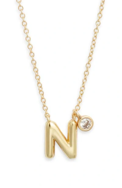 Chelsea28 Goldtone Initial Pendant Necklace