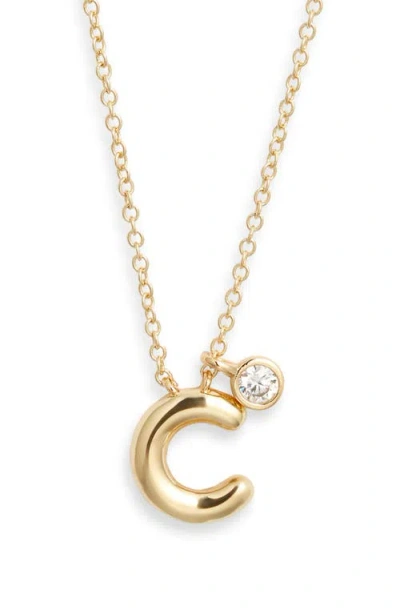 Chelsea28 Goldtone Initial Pendant Necklace