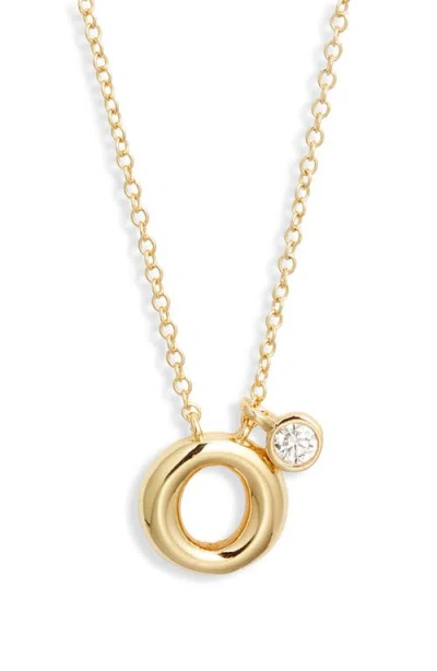 Chelsea28 Goldtone Initial Pendant Necklace