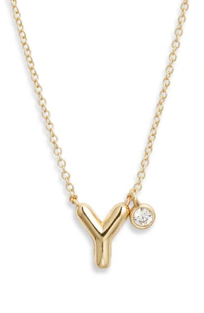 Chelsea28 Goldtone Initial Pendant Necklace