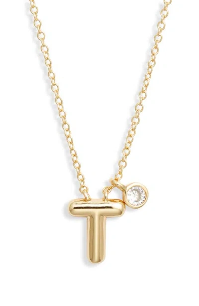Chelsea28 Goldtone Initial Pendant Necklace