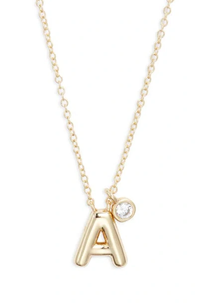Chelsea28 Goldtone Initial Pendant Necklace