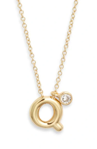 Chelsea28 Goldtone Initial Pendant Necklace