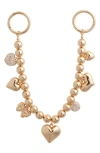Chelsea28 Heart Bag Charm In Gold