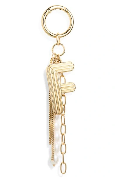 Chelsea28 Initial Faux Pearl Bag Charm In Gold
