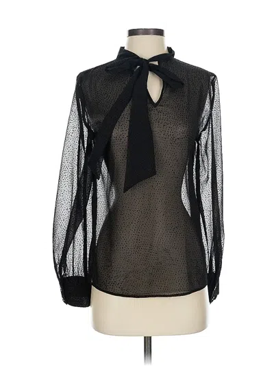 Pre-owned Chelsea28 Long Sleeve Blouse In Black