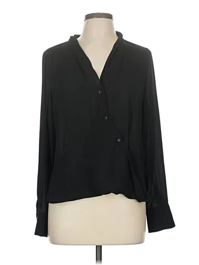 Pre-owned Chelsea28 Long Sleeve Blouse In Black