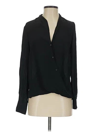 Pre-owned Chelsea28 Long Sleeve Blouse In Black