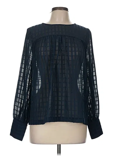 Pre-owned Chelsea28 Long Sleeve Blouse In Blue