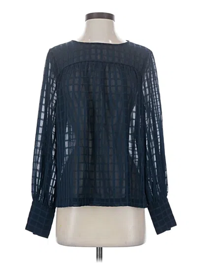 Pre-owned Chelsea28 Long Sleeve Blouse In Blue