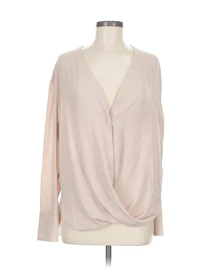 Pre-owned Chelsea28 Long Sleeve Blouse In Brown