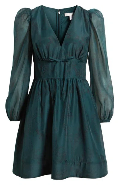 Chelsea28 Long Sleeve Minidress In Green