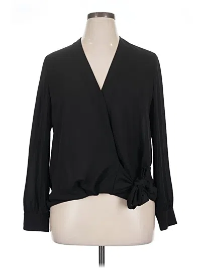 Pre-owned Chelsea28 Long Sleeve Polo Shirt In Black