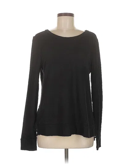 Pre-owned Chelsea28 Long Sleeve Top Black Boatneck Tops