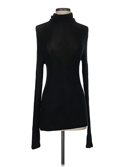 Pre-owned Chelsea28 Long Sleeve Top Black Turtleneck Tops