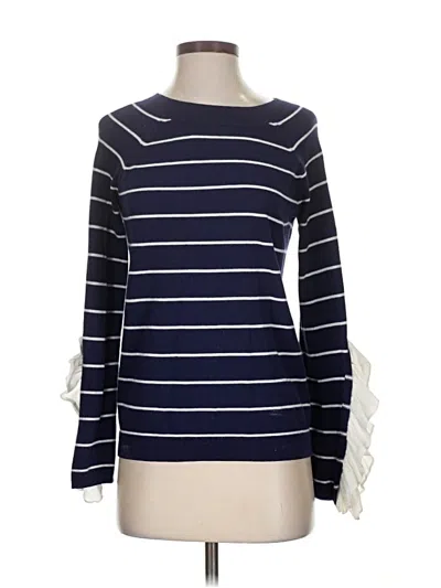 Pre-owned Chelsea28 Long Sleeve Top Blue Boatneck Tops