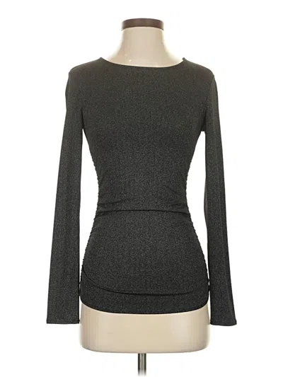 Pre-owned Chelsea28 Long Sleeve Top Gray Boatneck Tops