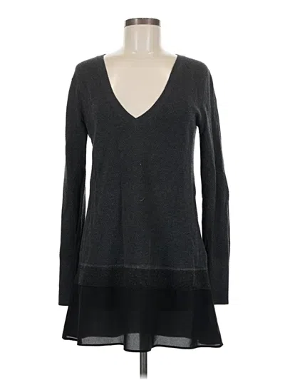 Pre-owned Chelsea28 Long Sleeve Top Gray V Neck Tops