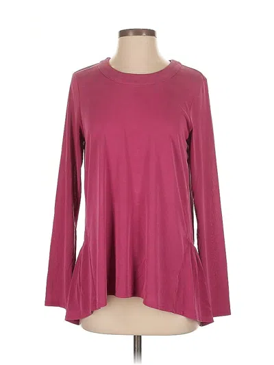 Pre-owned Chelsea28 Long Sleeve T-shirt In Burgundy