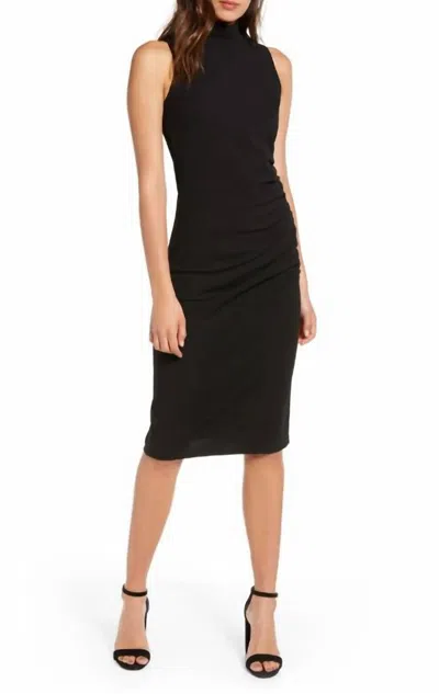 Chelsea28 Mock Neck Sleeveless Sheath Dress In Black