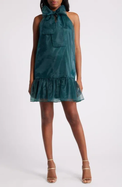 Chelsea28 Organza Minidress In Green Ponderosa