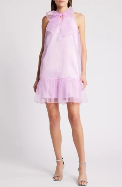 Chelsea28 Organza Minidress In Purple Lupine