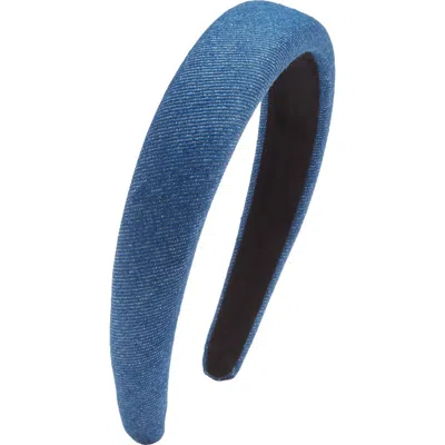 Chelsea28 Padded Denim Headband In Blue