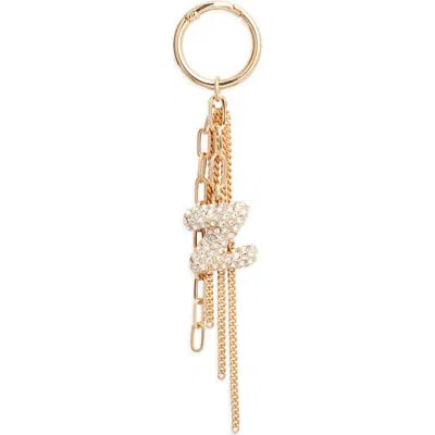 Chelsea28 Pavé Crystal Inital Bag Charm In Gold