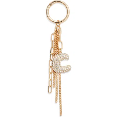 Chelsea28 Pavé Crystal Inital Bag Charm In Gold