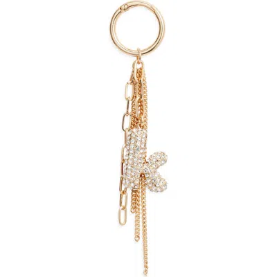 Chelsea28 Pavé Crystal Inital Bag Charm In Gold