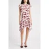 Chelsea28 Pintuck Shark Bite Hem Dress In Multi