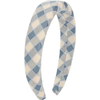 Chelsea28 Plaid Headband In Metallic