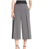 Chelsea28 Pleat Front Wide Leg Culottes In Gray In Grey