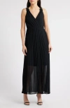 Chelsea28 Pleat Tie Back Maxi Dress In Black
