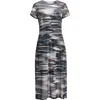 Chelsea28 Printed Mesh Midi Dress In Black Multi