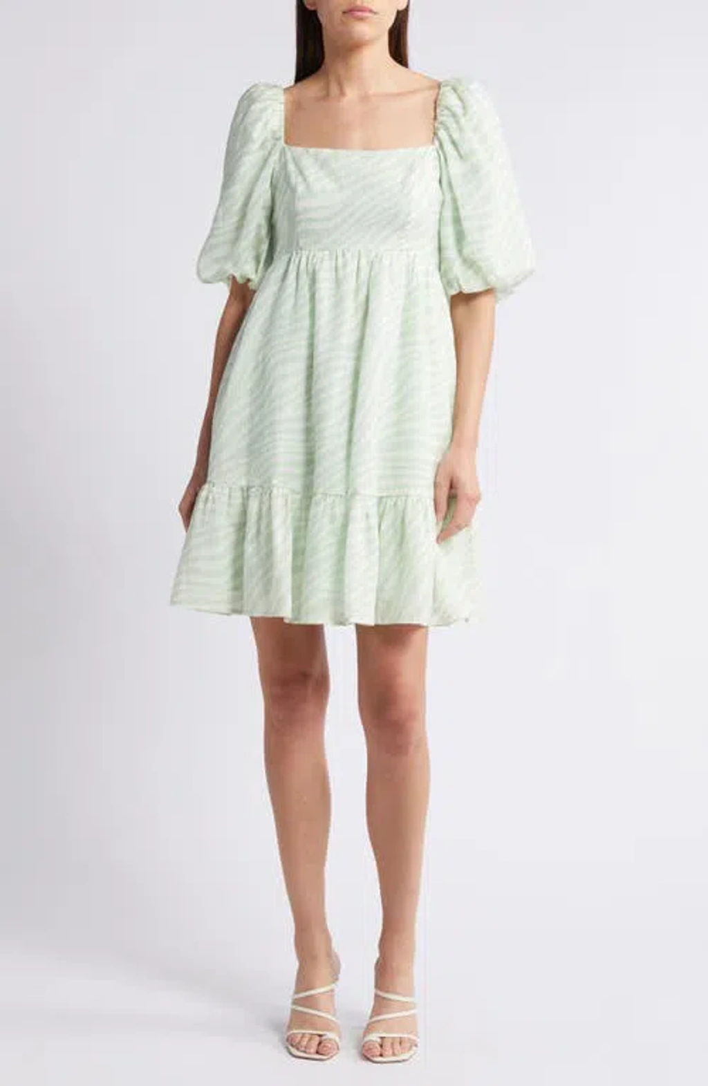 chelsea28 green dress Chelsea28 Floral Faux Wrap Dress In Green- Ivory Botanica - 40% Off
