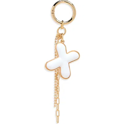 Chelsea28 Resin Initial Bag Charm In X- White- Gold