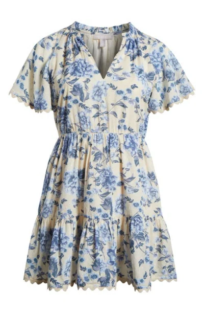 Chelsea28 Rickrack Trim Tiered Mini Sundress