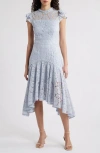 Chelsea28 Ruffle Cap Sleeve Lace Cocktail Dress In Blue Halogen